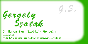 gergely szotak business card